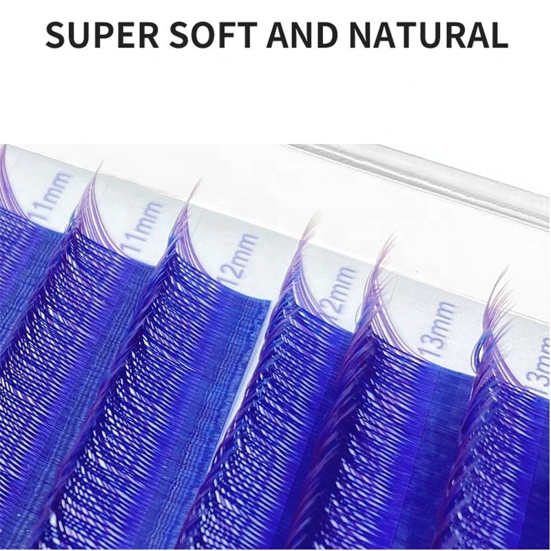 blue purple YY lashes extension